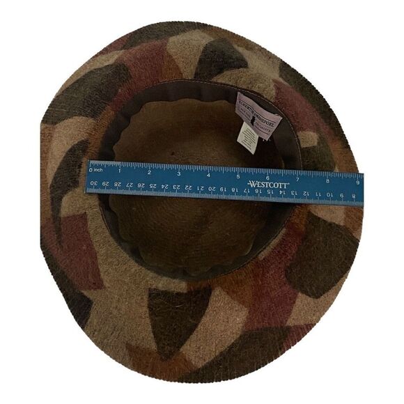 Albertus Swanepoel Brown Camo Pattern Rabbit Hair Blend Fuzzy Floppy Bucket Hat - Picture 8 of 8